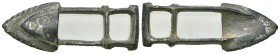 Weight 7.91 gr - Diameter 45 mm Ancient bronze belt buckle. SOLD AS SEEN.