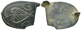 Weight 6.51 gr - Diameter 35 mm Ancient bronze belt buckle. SOLD AS SEEN.