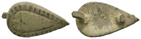 Weight 4.63 gr - Diameter 24 mm Ancient bronze belt buckle. SOLD AS SEEN.