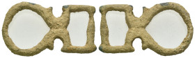 Weight 6.84 gr - Diameter 37 mm Ancient bronze belt buckle. SOLD AS SEEN.