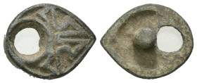 Weight 2.99 gr - Diameter 18 mm Ancient bronze belt buckle. SOLD AS SEEN.