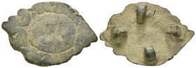 Weight 10.82 gr - Diameter 40 mm Ancient bronze belt buckle. SOLD AS SEEN.