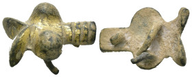 Weight 8.01 gr - Diameter 25 mm Ancient bronze belt buckle. SOLD AS SEEN.