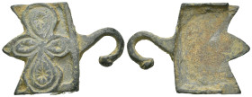 Weight 12.99 gr - Diameter 29 mm Ancient bronze belt buckle. SOLD AS SEEN.