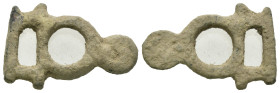 Weight 3.46 gr - Diameter 27 mm Ancient bronze belt buckle. SOLD AS SEEN.