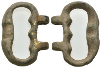 Weight 9.16 gr - Diameter 32 mm Ancient bronze belt buckle. SOLD AS SEEN.