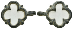 Weight 5.72 gr - Diameter 22 mm Ancient bronze belt buckle. SOLD AS SEEN.