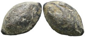 Weight 36.48 gr - Diameter 32 mm Whistling Sling Bullets Were GREEK Troops. SOLD AS SEEN.