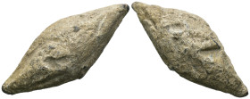 Weight 69.69 gr - Diameter 50 mm Whistling Sling Bullets Were GREEK Troops. SOLD AS SEEN.