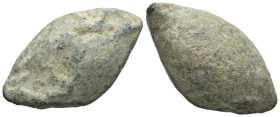 Weight 32.52 gr - Diameter 33 mm Whistling Sling Bullets Were GREEK Troops. SOLD AS SEEN.