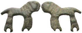 Weight 8.43 gr - Diameter 33 mm
Ancient Bronze Fibula. SOLD AS SEEN.