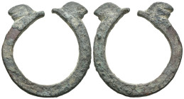 Weight 12.75 gr - Diameter 39 mm
Ancient Bronze Fibula. SOLD AS SEEN.