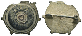 Weight 4.82 gr - Diameter 29 mm
Ancient Bronze Fibula. SOLD AS SEEN.