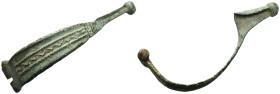 Weight 8.64 gr - Diameter 64 mm
Ancient Bronze Fibula. SOLD AS SEEN.