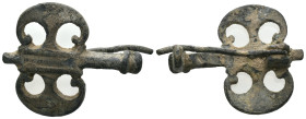Weight 8.15 gr - Diameter 32 mm
Ancient Bronze Fibula. SOLD AS SEEN.