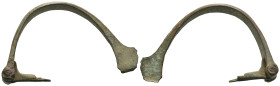 Weight 7.31 gr - Diameter 49 mm
Ancient Bronze Fibula. SOLD AS SEEN.