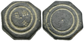 Bronze ancient weight, Weight 45.19 gr - Diameter 26 mm. SOLD AS SEEN.