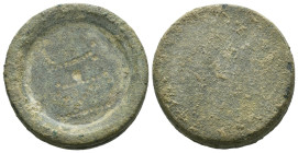Bronze ancient weight, Weight 13.45 gr - Diameter 22 mm. SOLD AS SEEN.