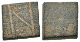 Bronze ancient weight, Weight 4.53 gr - Diameter 13 mm. SOLD AS SEEN.