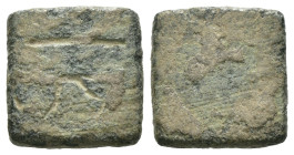 Bronze ancient weight, Weight 2.03 gr - Diameter 12 mm. SOLD AS SEEN.