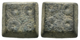 Bronze ancient weight, Weight 4.32 gr - Diameter 11 mm. SOLD AS SEEN.