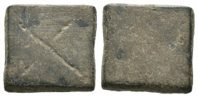 Bronze ancient weight, Weight 4.58 gr - Diameter 14 mm. SOLD AS SEEN.