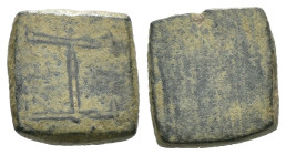 Bronze ancient weight, Weight 1.50 gr - Diameter 9 mm. SOLD AS SEEN.