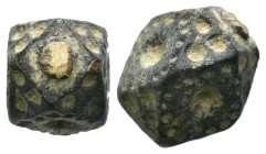 Bronze ancient weight, Weight 4.01 gr - Diameter 12 mm. SOLD AS SEEN.