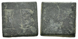Bronze ancient weight, Weight 2.20 gr - Diameter 12 mm. SOLD AS SEEN.