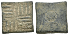 Bronze ancient weight, Weight 4.82 gr - Diameter 15 mm. SOLD AS SEEN.