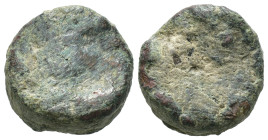 Bronze ancient weight, Weight 7.59 gr - Diameter 16 mm. SOLD AS SEEN.