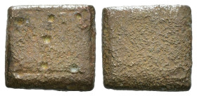 Bronze ancient weight, Weight 1.25 gr - Diameter 11 mm. SOLD AS SEEN.