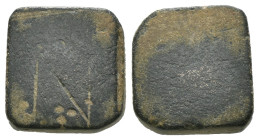 Bronze ancient weight, Weight 3.64 gr - Diameter 12 mm. SOLD AS SEEN.