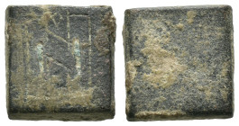 Bronze ancient weight, Weight 4.60 gr - Diameter 12 mm. SOLD AS SEEN.