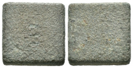 Bronze ancient weight, Weight 7.99 gr - Diameter 15 mm. SOLD AS SEEN.