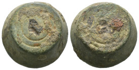 Bronze ancient weight, Weight 28.60 gr - Diameter 19 mm. SOLD AS SEEN.