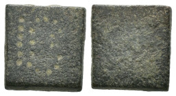 Bronze ancient weight, Weight 2.16 gr - Diameter 10 mm. SOLD AS SEEN.