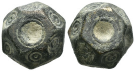 Bronze ancient weight, Weight 29.20 gr - Diameter 21 mm. SOLD AS SEEN.