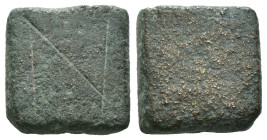 Bronze ancient weight, Weight 3.64 gr - Diameter 12 mm. SOLD AS SEEN.