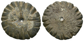Bronze ancient weight, Weight 3.75 gr - Diameter 18 mm. SOLD AS SEEN.