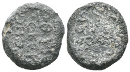 Seal, Weight 14.37 gr - Diameter 19 mm.
BYZANTINE LEAD SEAL.(Circa 7th-11th Century).Pb.