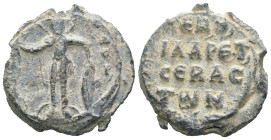 Seal, Weight 11.00 gr - Diameter 23 mm.
BYZANTINE LEAD SEAL.(Circa 7th-11th Century).Pb.