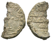 Seal, Weight 4.33 gr - Diameter 21 mm.
BYZANTINE LEAD SEAL.(Circa 7th-11th Century).Pb.