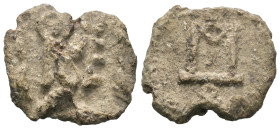 Seal, Weight 6.12 gr - Diameter 21 mm.
BYZANTINE LEAD SEAL.(Circa 7th-11th Century).Pb.