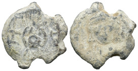 Seal, Weight 8.49 gr - Diameter 21 mm.
BYZANTINE LEAD SEAL.(Circa 7th-11th Century).Pb.