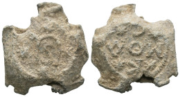 Seal, Weight 17.22 gr - Diameter 27 mm.
BYZANTINE LEAD SEAL.(Circa 7th-11th Century).Pb.