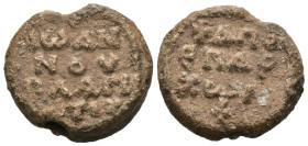 Seal, Weight 14.81 gr - Diameter 22 mm.
BYZANTINE LEAD SEAL.(Circa 7th-11th Century).Pb.