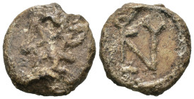 Seal, Weight 9.06 gr - Diameter 19 mm.
BYZANTINE LEAD SEAL.(Circa 7th-11th Century).Pb.