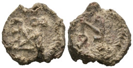 Seal, Weight 6.78 gr - Diameter 18 mm.
BYZANTINE LEAD SEAL.(Circa 7th-11th Century).Pb.