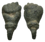 Bronze, Weight 1.77 gr - Diameter 14 mm .

Greek Bronze right hand ( In the Form of a Fist) Necklace